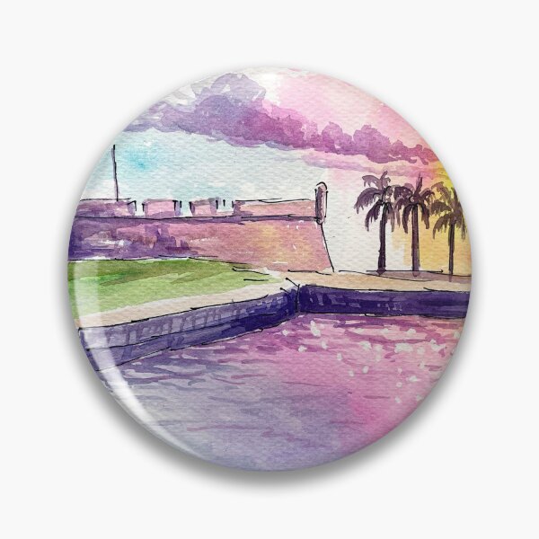 Item preview, Historic Spanish Fort in St Augustine Florida at Sunset designed and sold by artshop77.