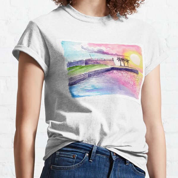 Item preview, Historic Spanish Fort in St Augustine Florida at Sunset designed and sold by artshop77.