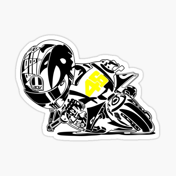 Sticker For Sale Mit "Die Startnummer Von Valentino Rossi" Von MotorShopping