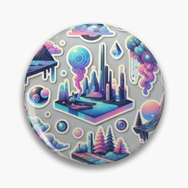 Item preview, Dreamy Surreal Landscape Stickers designed and sold by GlimmerStix.