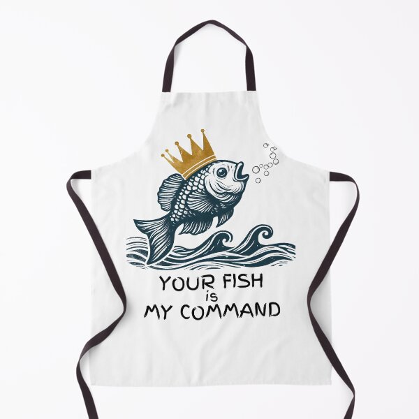Item preview, Funny Fish with Crown -Your Fish is My Command - Minimalist Animal Art designed and sold by BeaverFriends.