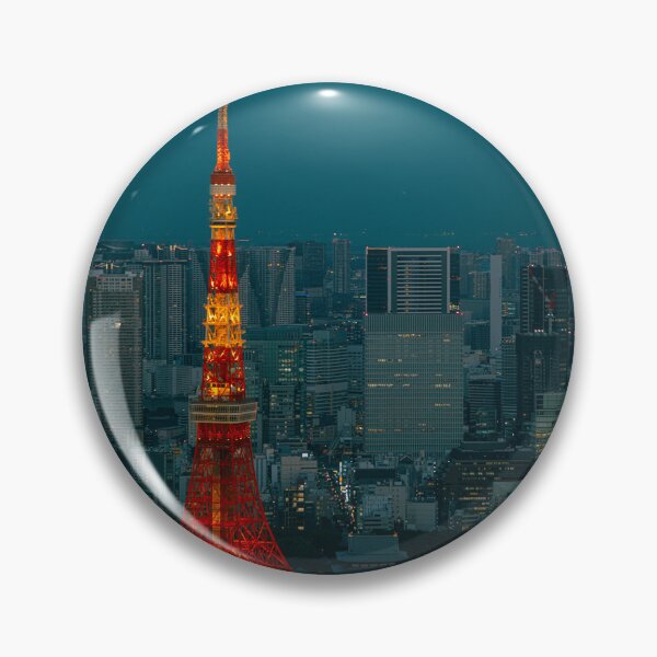Item preview, Illuminated Tokyo Tower Against Night Skyline designed and sold by pepperonishots.