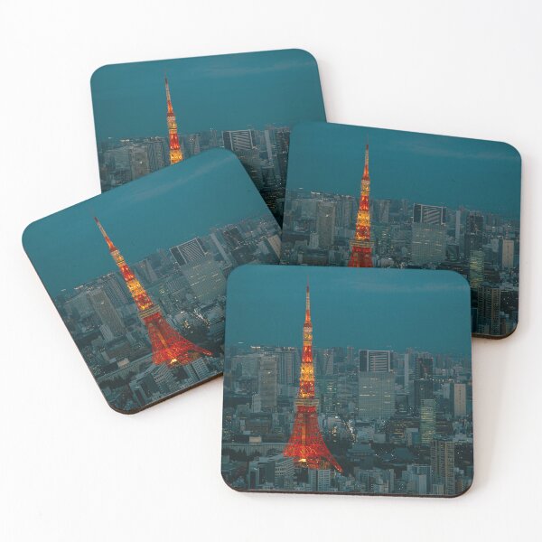 Item preview, Illuminated Tokyo Tower Against Night Skyline designed and sold by pepperonishots.