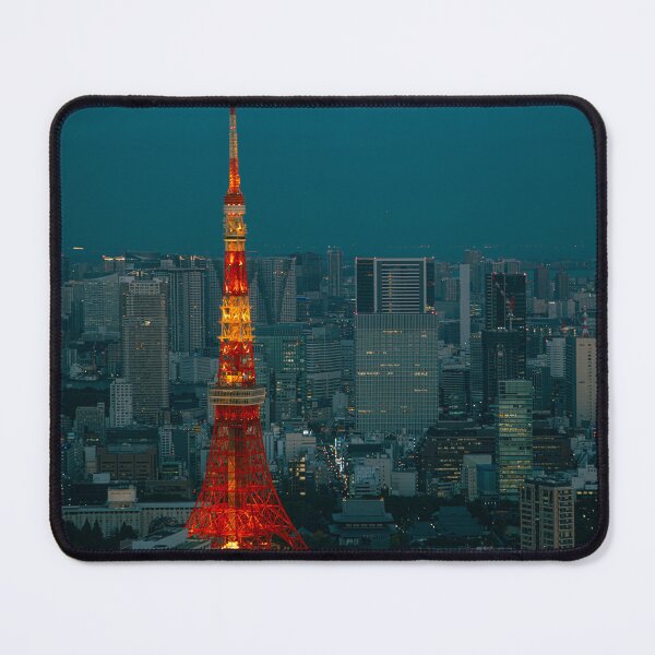 Item preview, Illuminated Tokyo Tower Against Night Skyline designed and sold by pepperonishots.