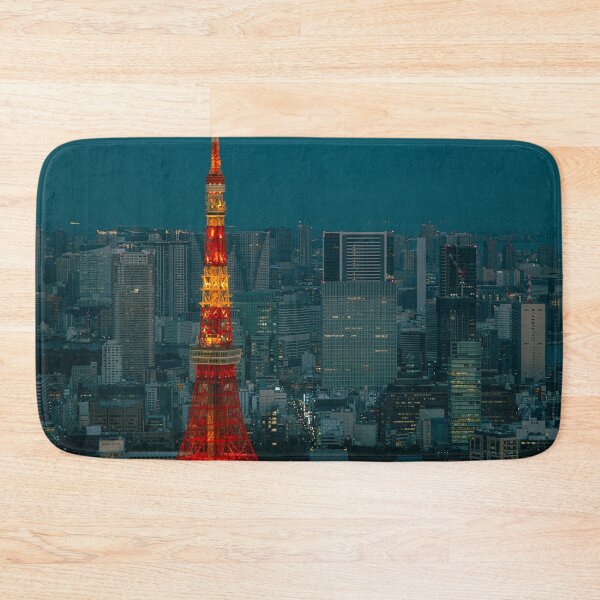 Item preview, Illuminated Tokyo Tower Against Night Skyline designed and sold by pepperonishots.