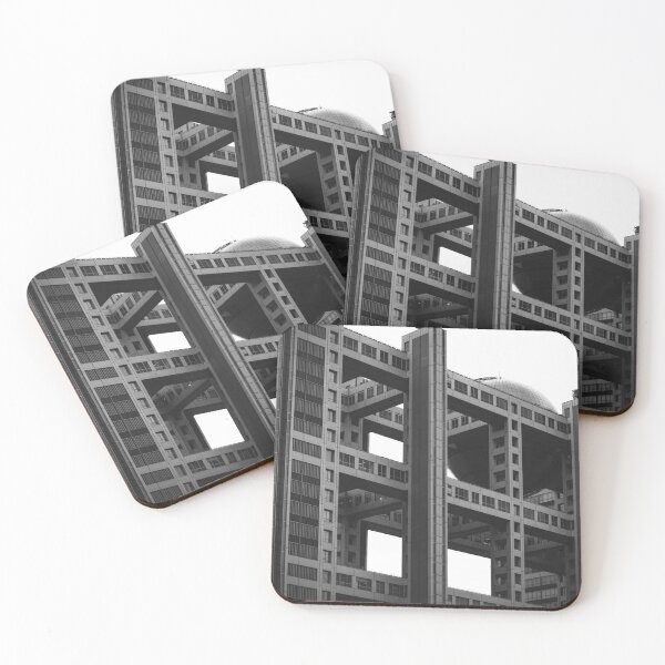 Item preview, Monochrome Fuji TV Building in Odaiba designed and sold by pepperonishots.