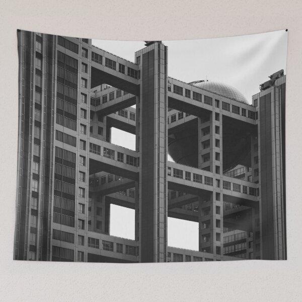 Item preview, Monochrome Fuji TV Building in Odaiba designed and sold by pepperonishots.
