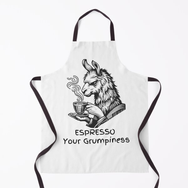 Item preview, Funny Grumpy Llama Drinking Coffee - Espresso Your Grumpiness - Minimalist Animal Art designed and sold by BeaverFriends.