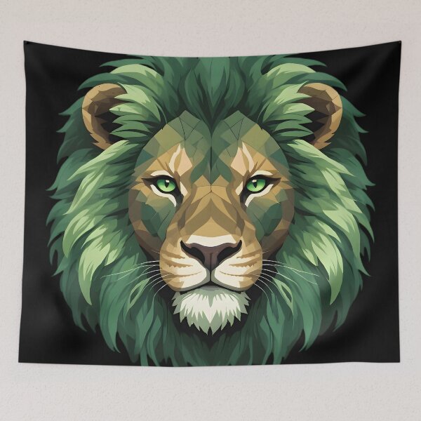 Item preview, Green Crystal Lion designed and sold by IvernTree.