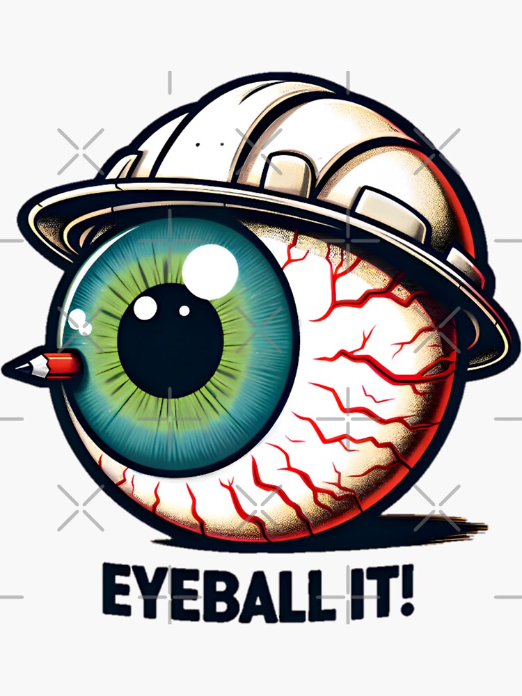 Thumbnail 3 of 3, Sticker, eyeball it designed and sold by PAPK.