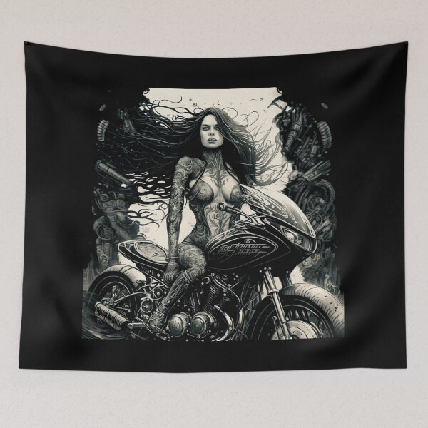 Item preview, Wild Biker Woman 4 designed and sold by ianearthcore.