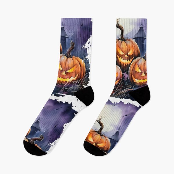 Item preview, Watercolor Spooky Pumpkins, Halloween designed and sold by ArtPixelHaven.