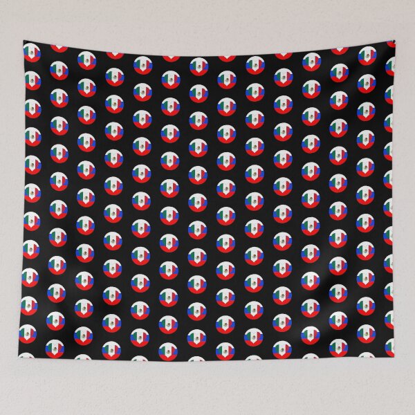 Item preview, Russia Mexico football heart designed and sold by mtsdesign.