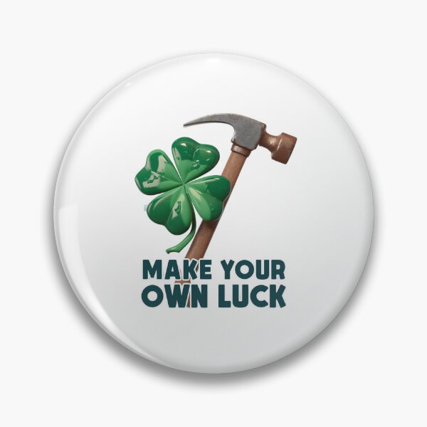 Item preview, Make Your Own Luck Motivational Hammer and Clover Design designed and sold by vk09.