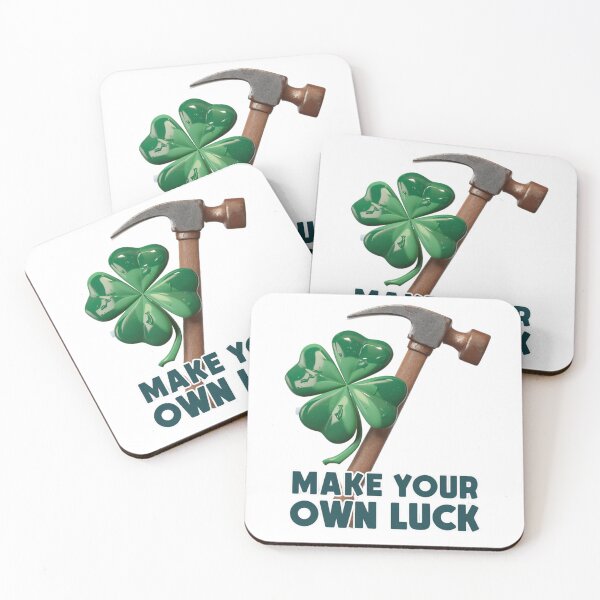 Item preview, Make Your Own Luck Motivational Hammer and Clover Design designed and sold by vk09.