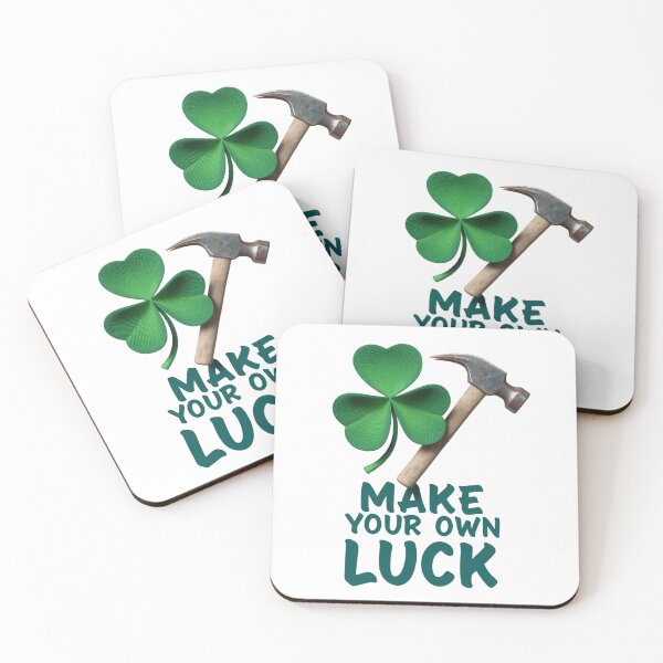 Item preview, Make Your Own Luck Hammer and Shamrock Motivational Art designed and sold by vk09.