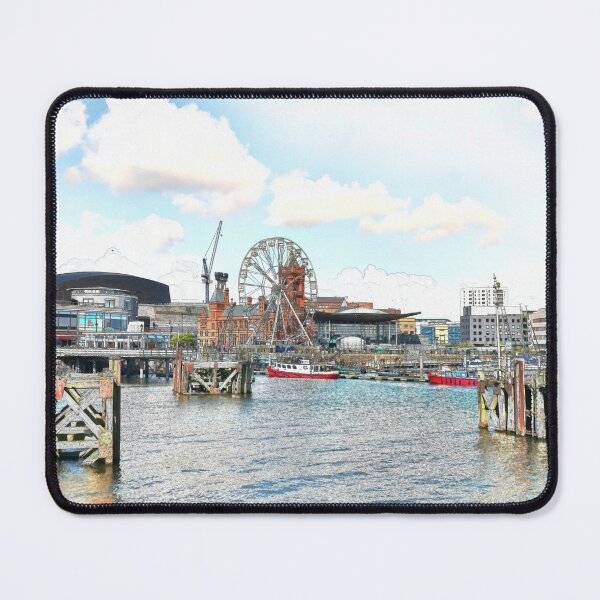 Item preview, Cardiff Bay Wales watercolour effect designed and sold by santoshputhran.