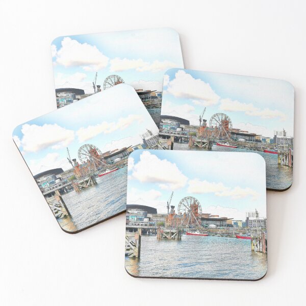 Item preview, Cardiff Bay Wales watercolour effect designed and sold by santoshputhran.