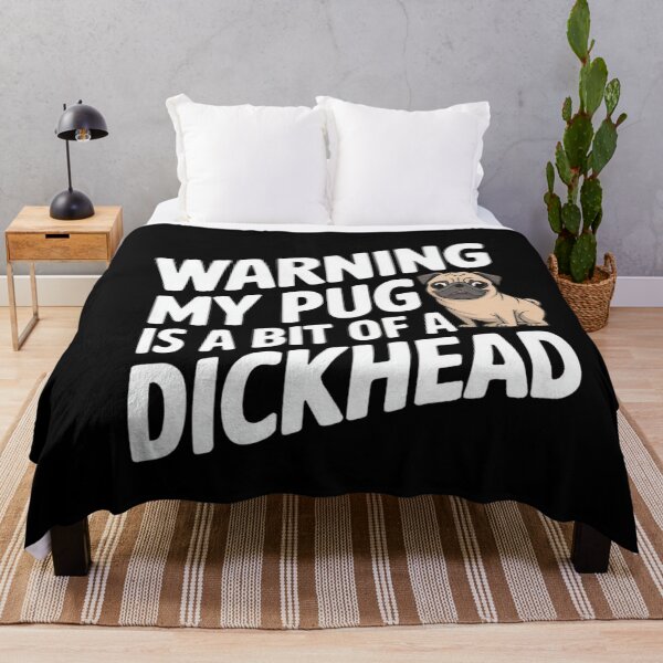 Item preview, : Funny Pug Warning Humor | Pug Lover Sarcastic Dog Quote  designed and sold by gomofo1974.