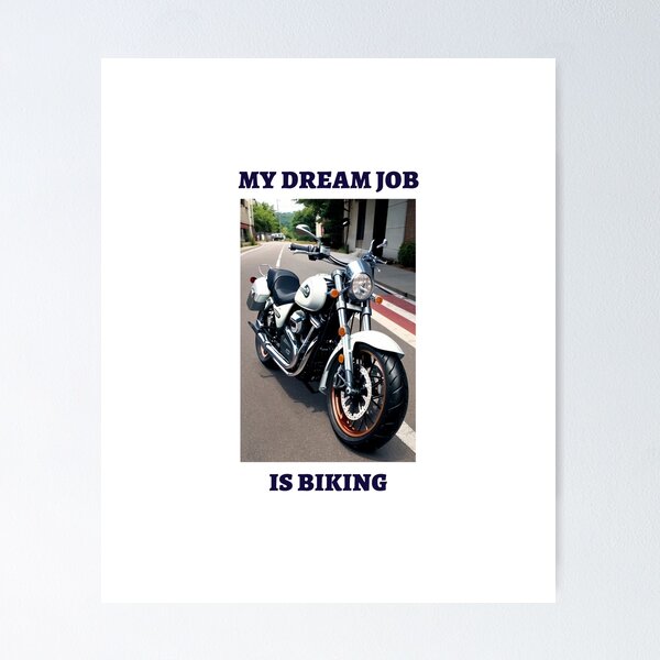 Item preview, My dream job is biking t-shirt top shirt designed and sold by OAKDEN.