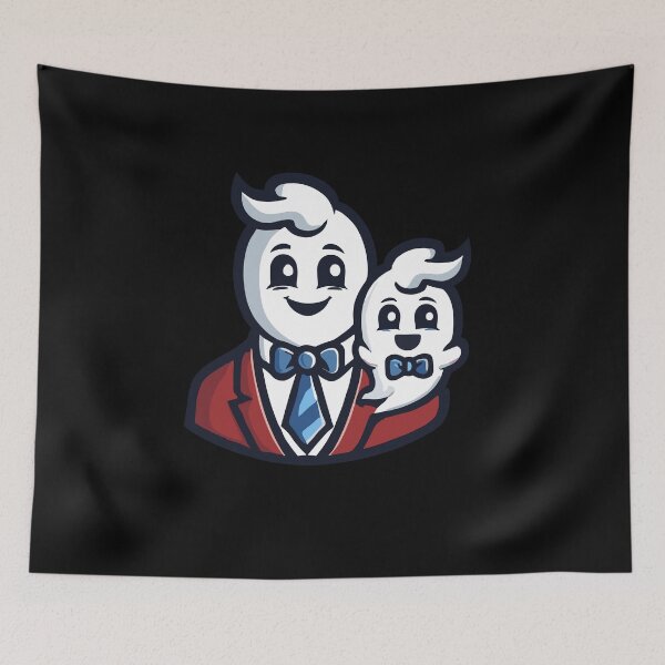 Item preview, Papa Ghost Father With Child Funny Halloween designed and sold by LuminOrb.
