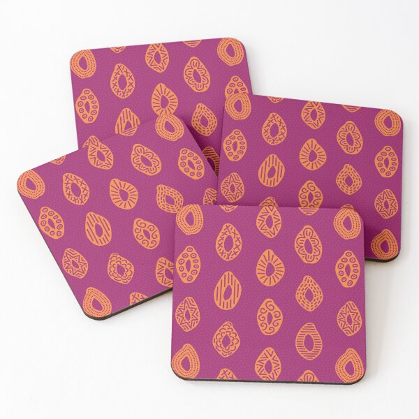 Item preview, Tribal Rain - Orange on Plum designed and sold by PaisleyMcNoodle.