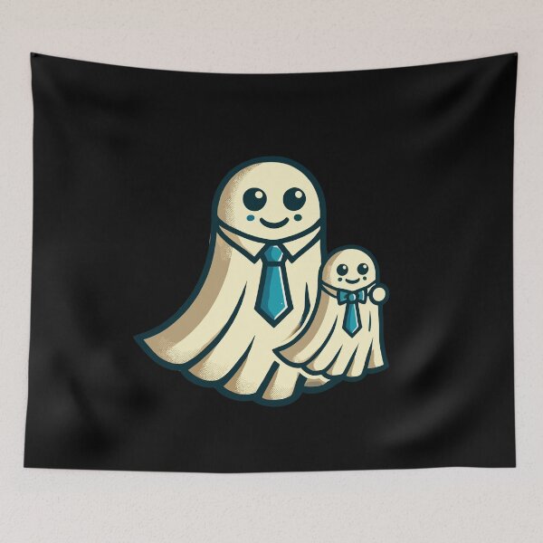 Item preview, Dad Ghost Father With Child Funny Halloween designed and sold by LuminOrb.