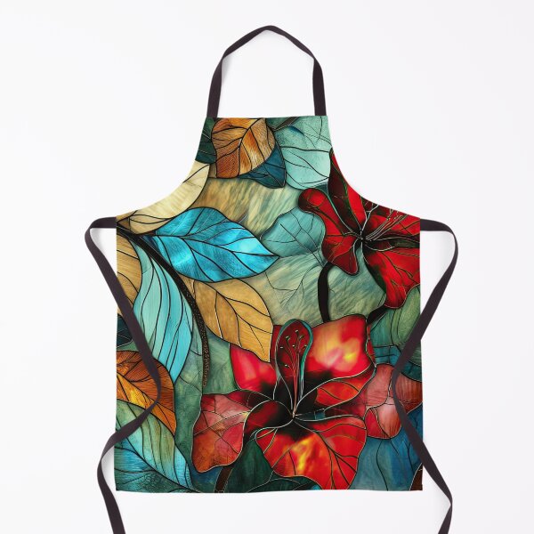 Item preview, Spring Vibe “Stained Glass” design - floral, leaves and colourful designed and sold by Chestnut Falls Studio.