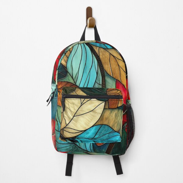Item preview, Spring Vibe “Stained Glass” design - floral, leaves and colourful designed and sold by Chestnut Falls Studio.