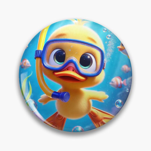 Item preview, A cute duck goes diving designed and sold by LoveSports101.