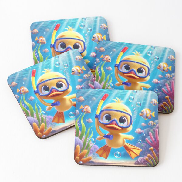 Item preview, A cute duck goes diving designed and sold by LoveSports101.