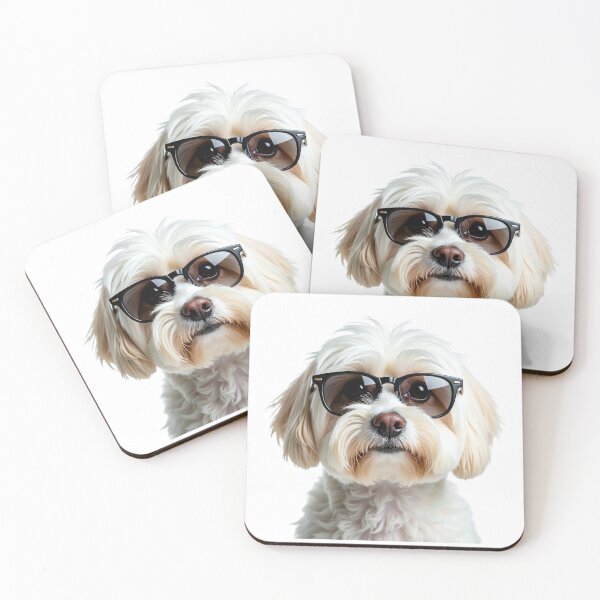 Item preview, Funny cool Maltese dog wearing sunglasses designed and sold by LazyOwlStore.