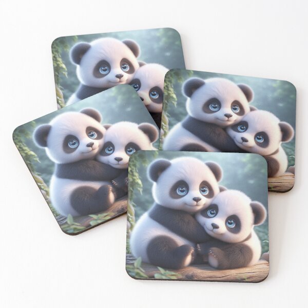 Item preview, Cuddling Pandas 1 designed and sold by PANDALOVEART.