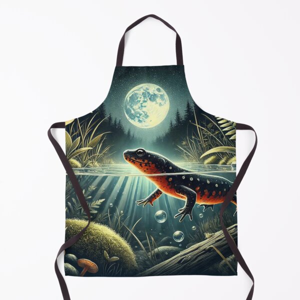 Item preview, Nocturnal Fire-Bellied Newt Underwater designed and sold by NocturnalNook.
