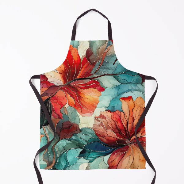 Item preview, Spring Vibe “Stained Glass” design - floral, leaves and colourful designed and sold by Chestnut Falls Studio.