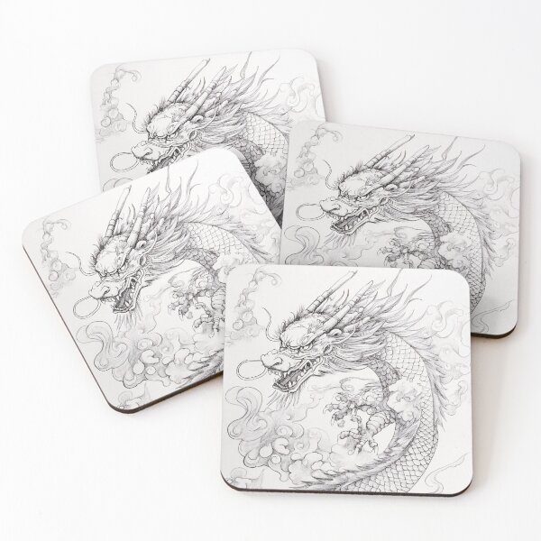 Item preview, Black and white Chinese Dragon designed and sold by Pencil-Art.