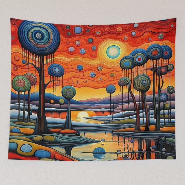 Item preview, Winter day at sunset 7 designed and sold by George Hutton Hunter.