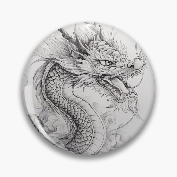 Item preview, Black and white Chinese Dragon designed and sold by Pencil-Art.