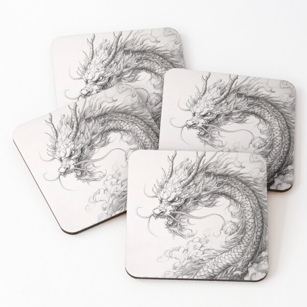 Item preview, Black and white Chinese Dragon designed and sold by Pencil-Art.
