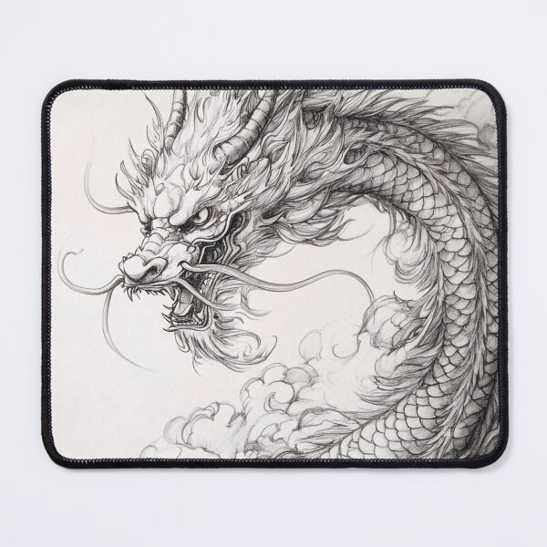 Item preview, Black and white Chinese Dragon designed and sold by Pencil-Art.