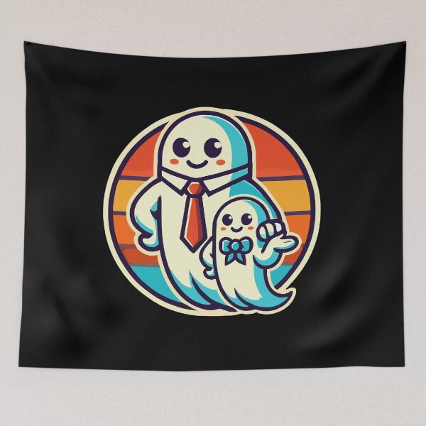 Item preview, Dad Ghost Father With Child Funny Halloween designed and sold by LuminOrb.