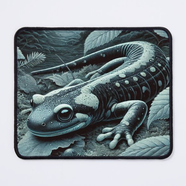 Item preview, Nocturnal Salamander Hiding Under Leaves  designed and sold by NocturnalNook.