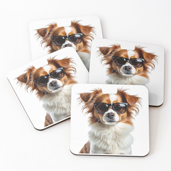 Item preview, Funny cool Papillon dog wearing sunglasses designed and sold by LazyOwlStore.