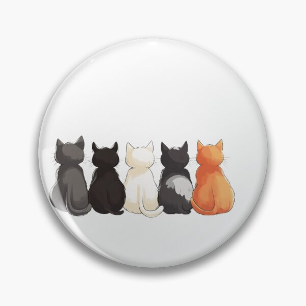 Item preview, Cartoon cats sitting in a row, back view designed and sold by Tee Studio.