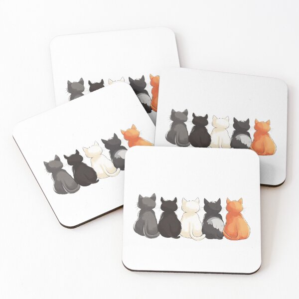 Item preview, Cartoon cats sitting in a row, back view designed and sold by Tee Studio.