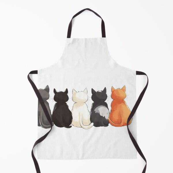 Item preview, Cartoon cats sitting in a row, back view designed and sold by Tee Studio.