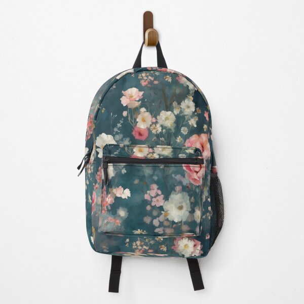 Item preview, Watercolor flowers on a dark teal background designed and sold by Baart72.