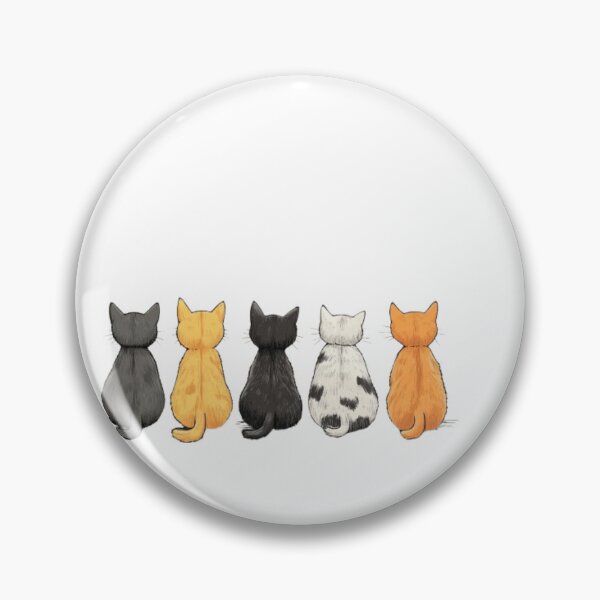 Item preview, Cats in a row, cartoon style, back designed and sold by Tee Studio.