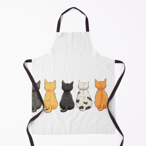Item preview, Cats in a row, cartoon style, back designed and sold by Tee Studio.