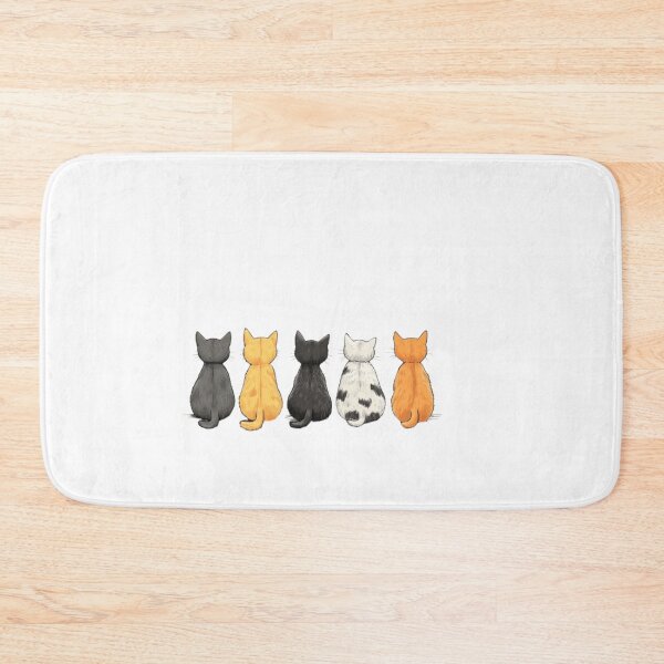 Item preview, Cats in a row, cartoon style, back designed and sold by Tee Studio.